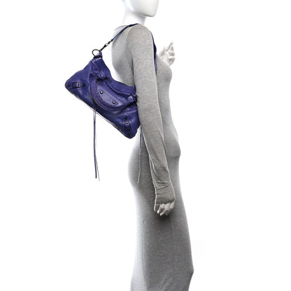 Agneau Classic Hardware First Bleu Lavan Handbag