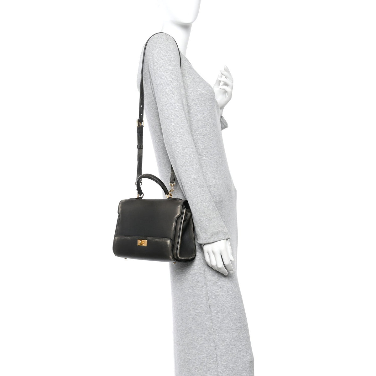Small Calfskin Handbag - Brown