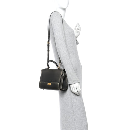 Small Calfskin Handbag - Brown