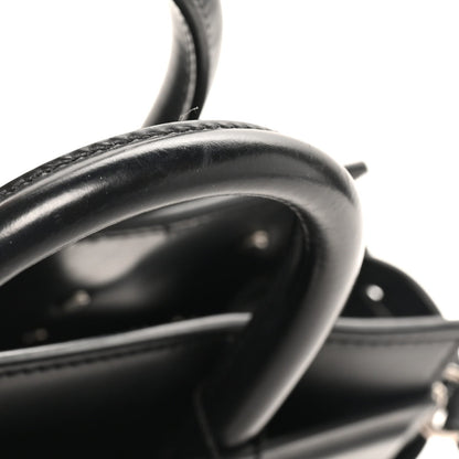 Mini Calfskin Satchel Bag - Black