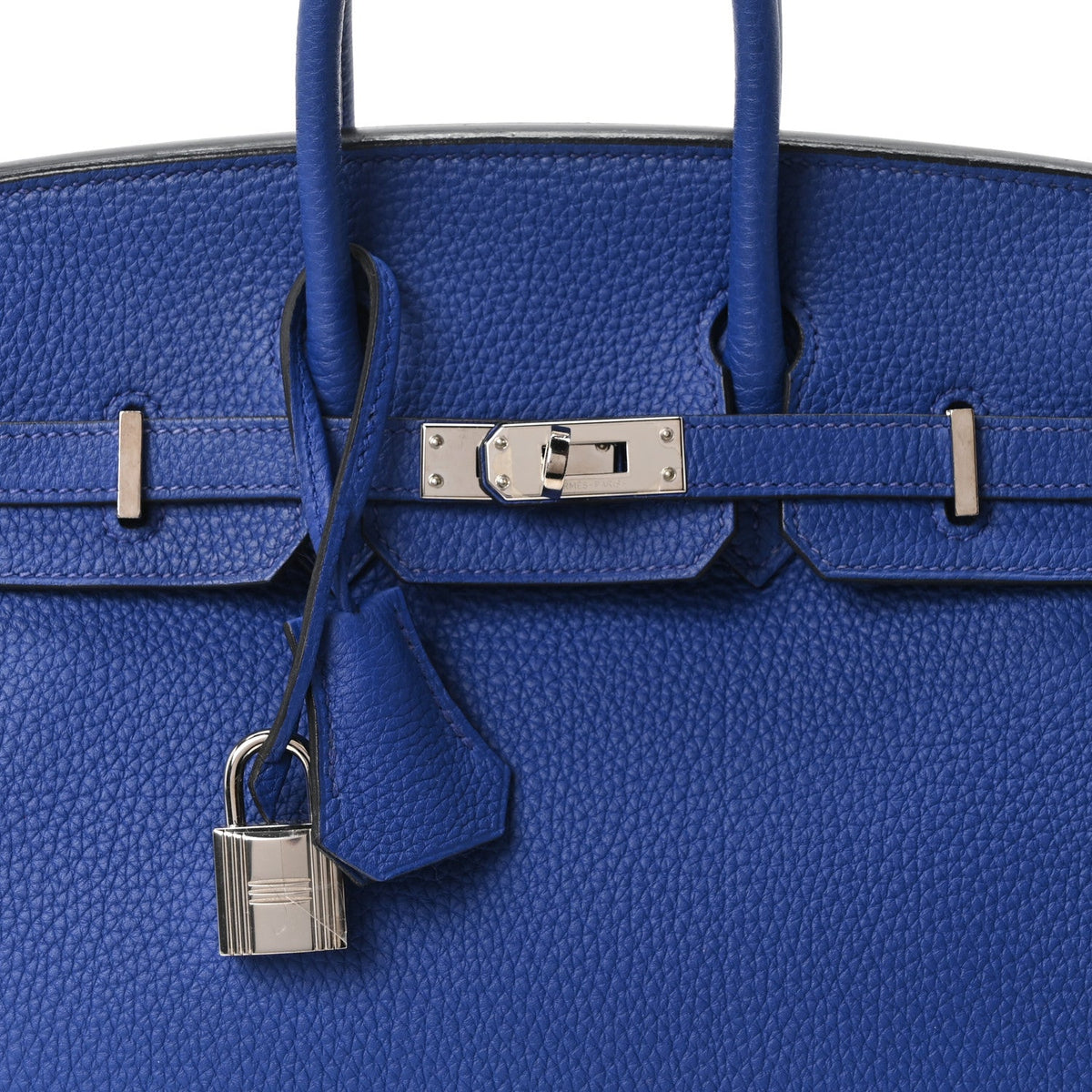Togo Birkin 25 Bleu Electrique Handbag