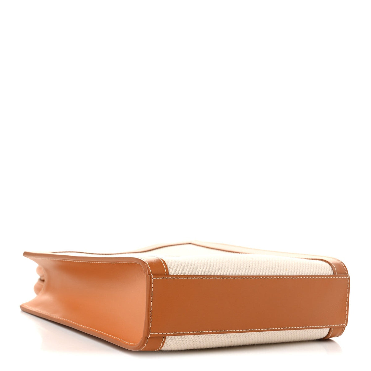 Mini Calfskin Canvas Handbag - Natural