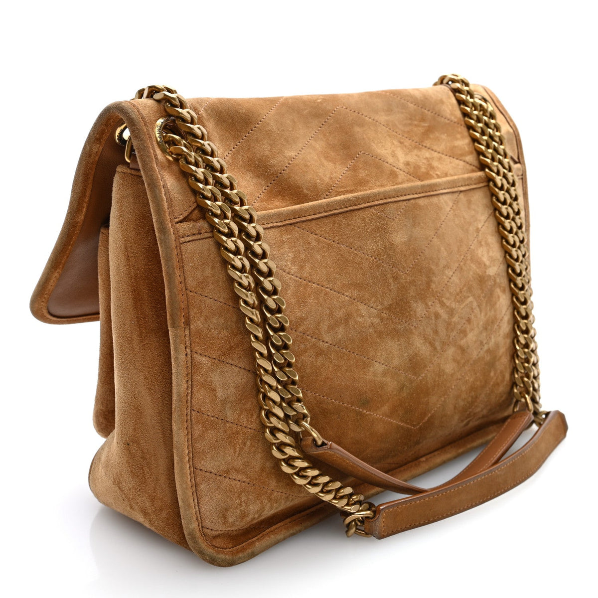 Medium Suede Satchel Bag