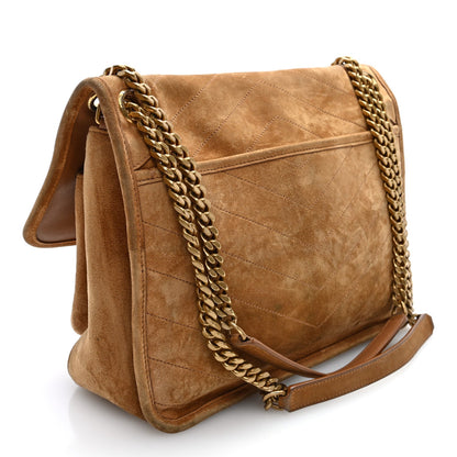 Medium Suede Satchel Bag