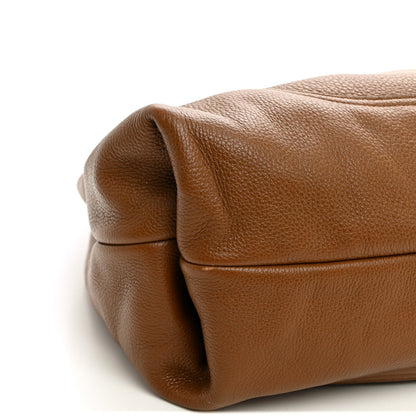 Maxi Calfskin Shoulder Bag - Brown