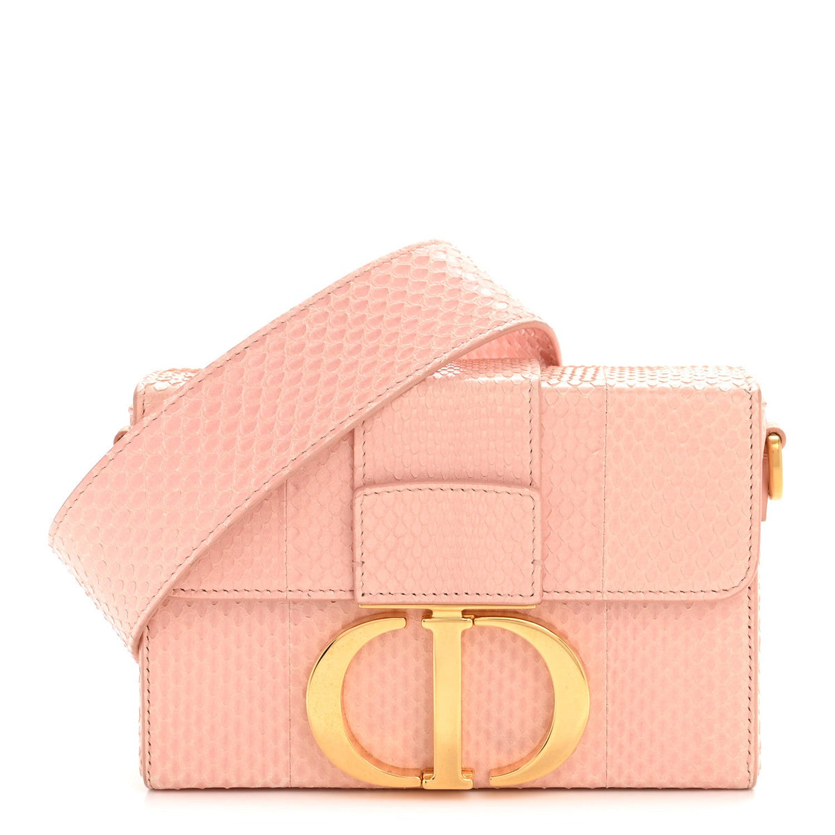 Snakeskin 30 Montaigne Box Bag Rose Clai Handbag