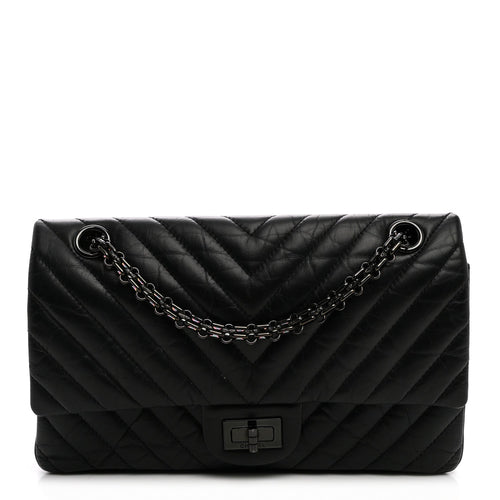 Quilted Calfskin Flap Shoulder Bag - Black