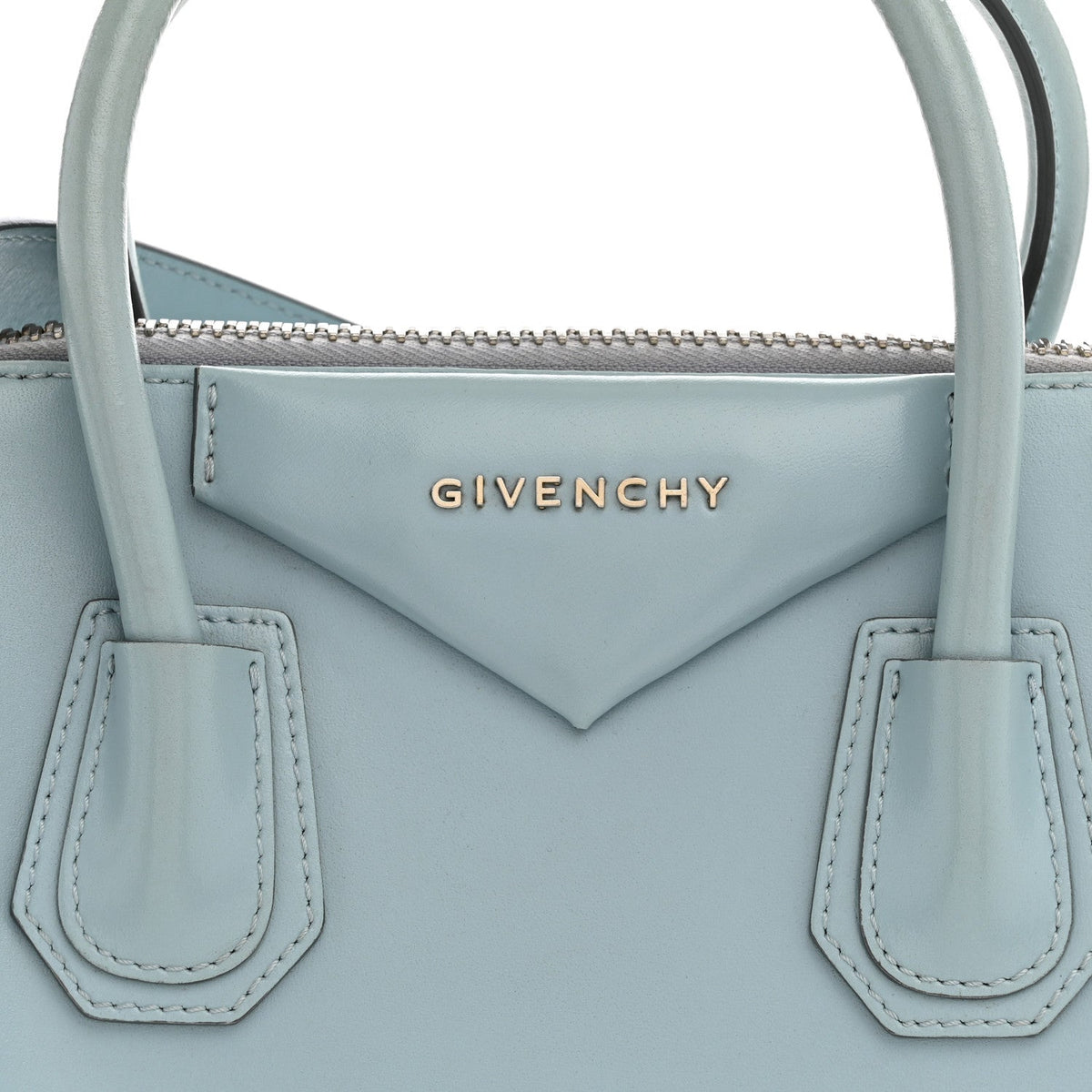 Small Calfskin Handbag - Light Blue