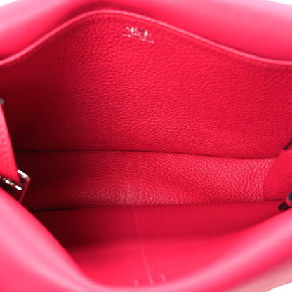 Taurillon Clemence Halzan 25 Rose Shocki Handbag