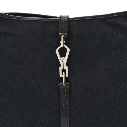 Small Canvas Hobo Bag - Black