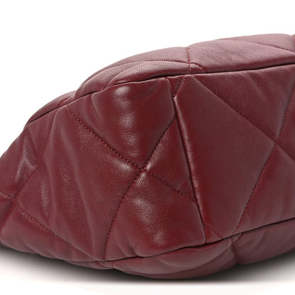 Quilted Lambskin Handbag - Brown