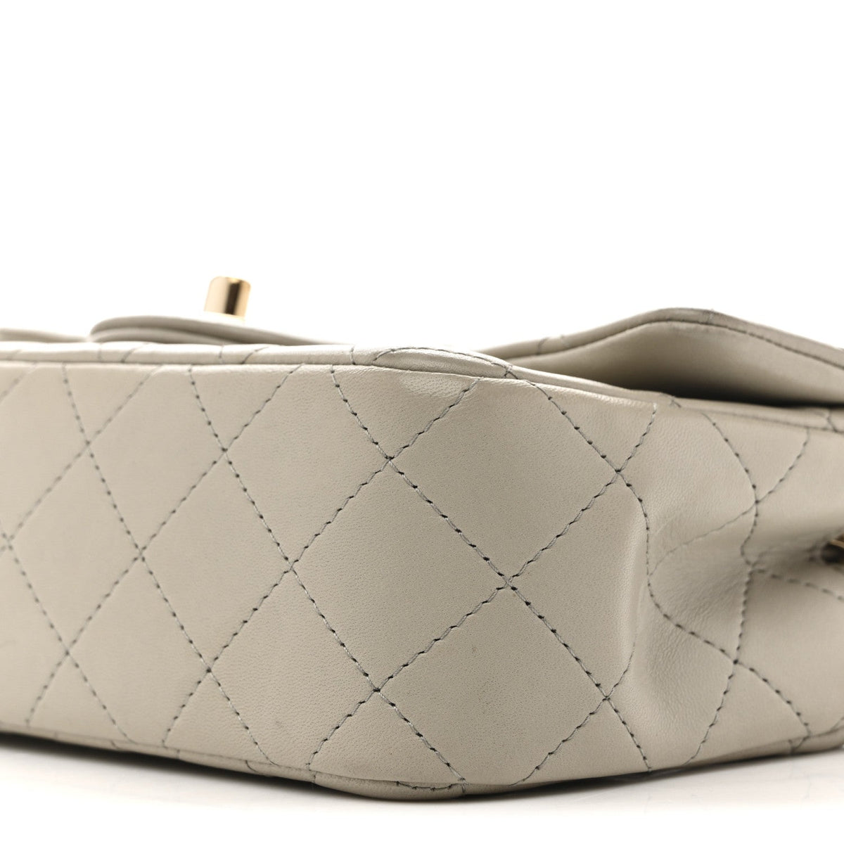Mini Quilted Lambskin Flap Shoulder Bag - Tan