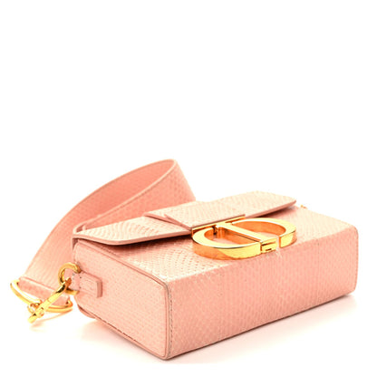 Snakeskin 30 Montaigne Box Bag Rose Clai Handbag