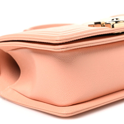 Small Quilted Caviar Flap Shoulder Bag