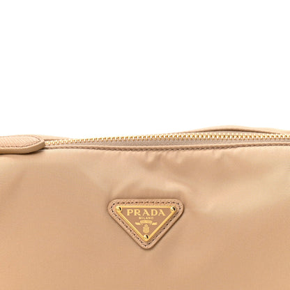 Nylon Shoulder Bag - Brown