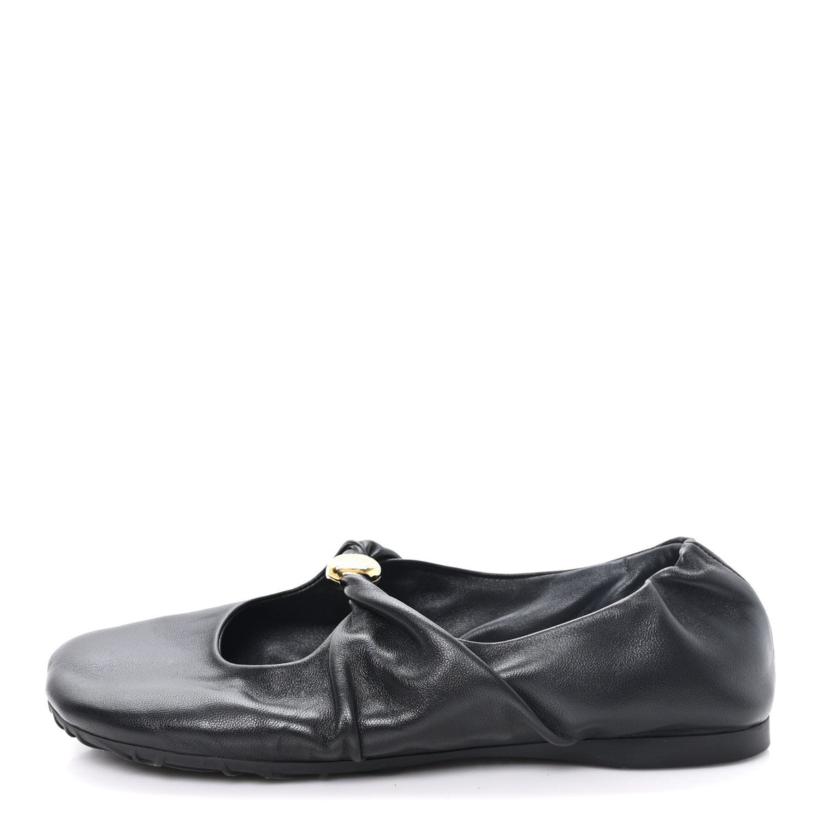 Loewelambskin Pebble Ballerina Flats Black