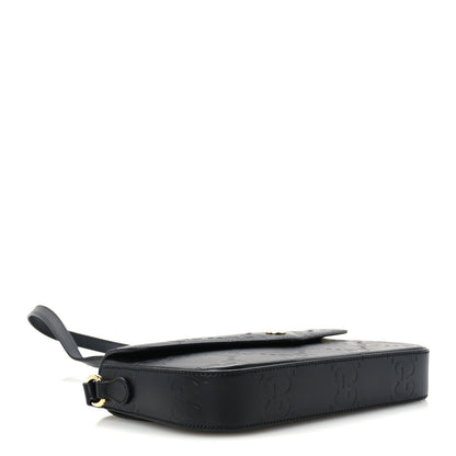 Mini Calfskin Shoulder Bag - Black