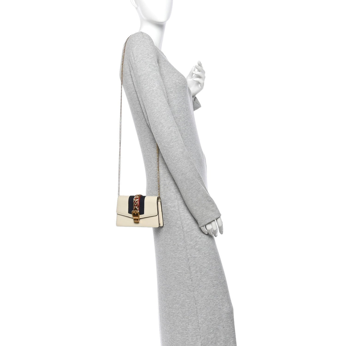 Mini Calfskin Shoulder Bag - White
