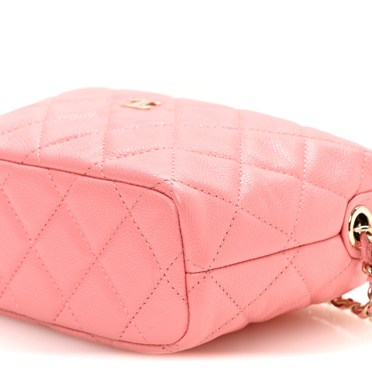 Quilted Caviar Hobo Bag - Pink