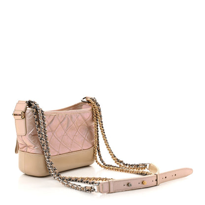 Small Quilted Calfskin Hobo Bag - Pink