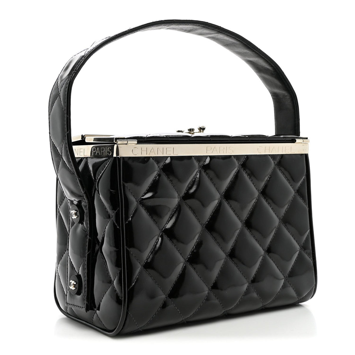 Quilted Clutch Bag - Black