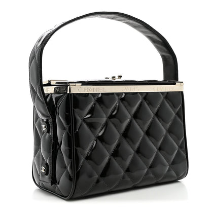 Quilted Clutch Bag - Black