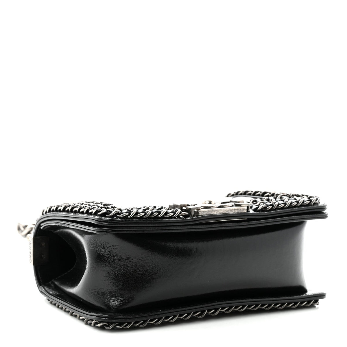 Small Quilted Calfskin Flap Shoulder Bag - Black