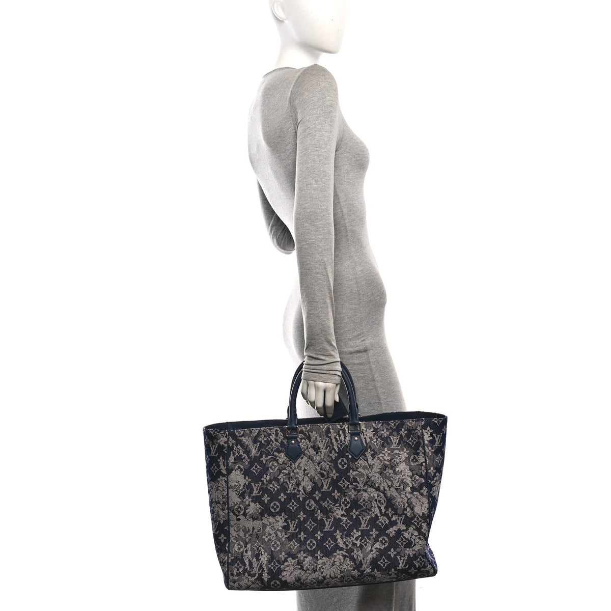Monogram Tapestry Grand Sac Bleu Handbag