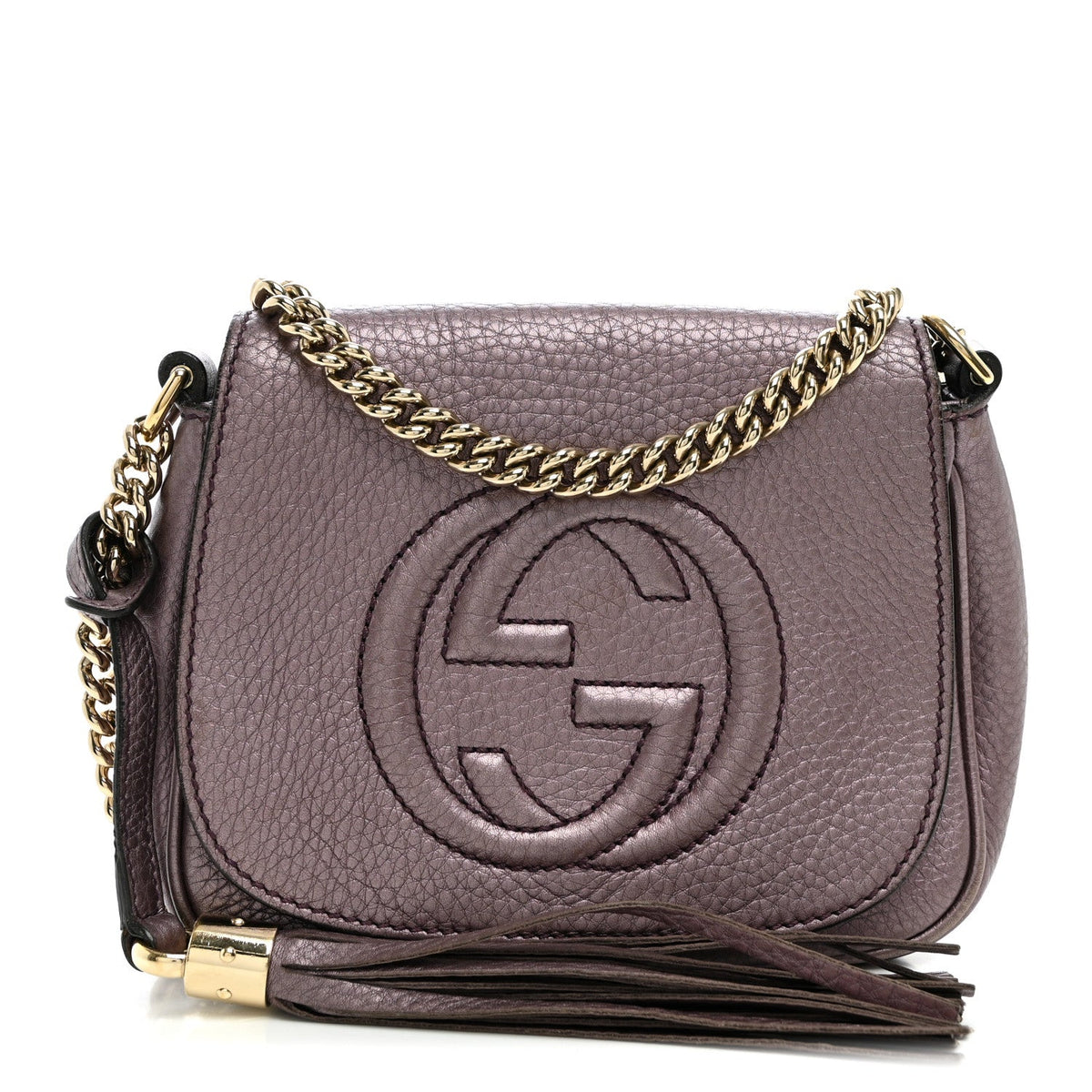 Small Calfskin Crossbody Bag - Purple