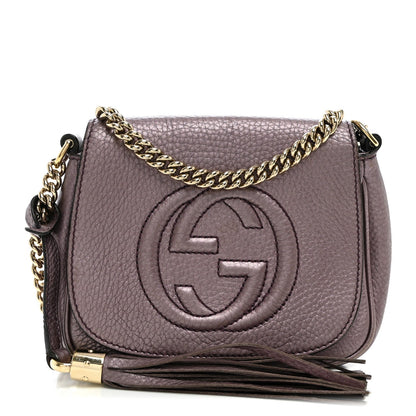 Small Calfskin Crossbody Bag - Purple