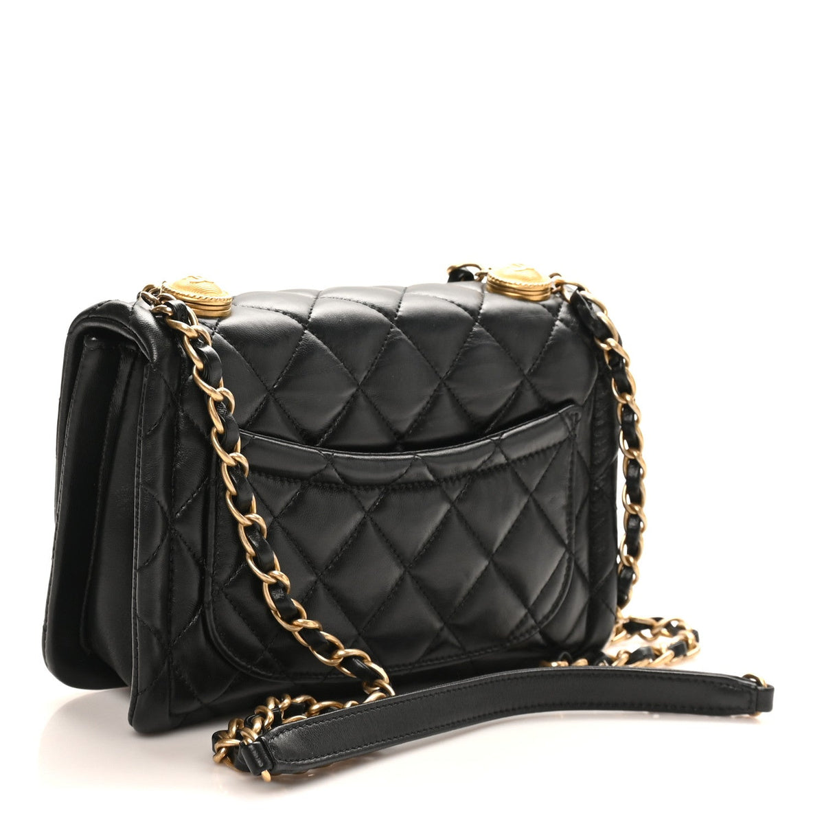 Lambskin Clutch Bag - Black