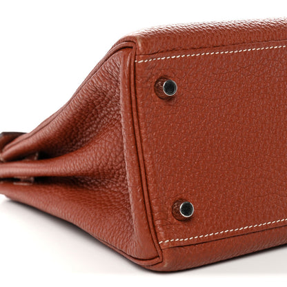 Togo Kelly Retourne 28 Sienne Handbag