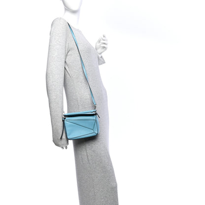 Mini Calfskin Handbag - Light Blue