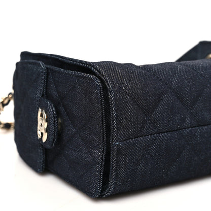 Mini Quilted Handbag - Blue