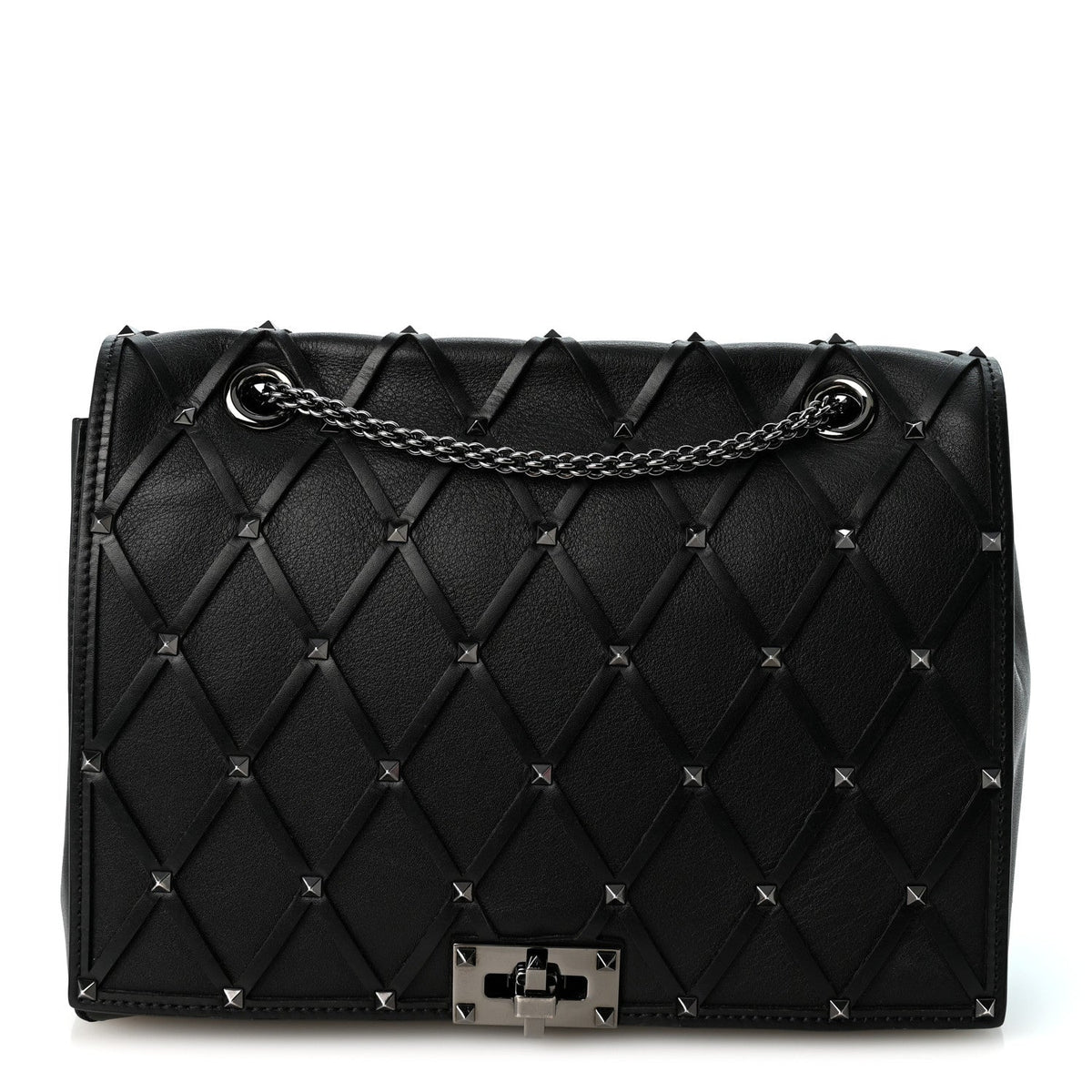 Quilted Calfskin Shoulder Bag - Black