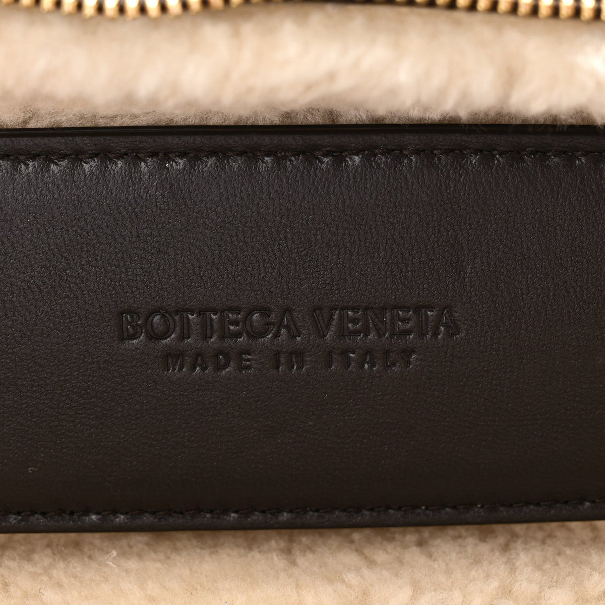 Calfskin Shearling Handbag - Brown