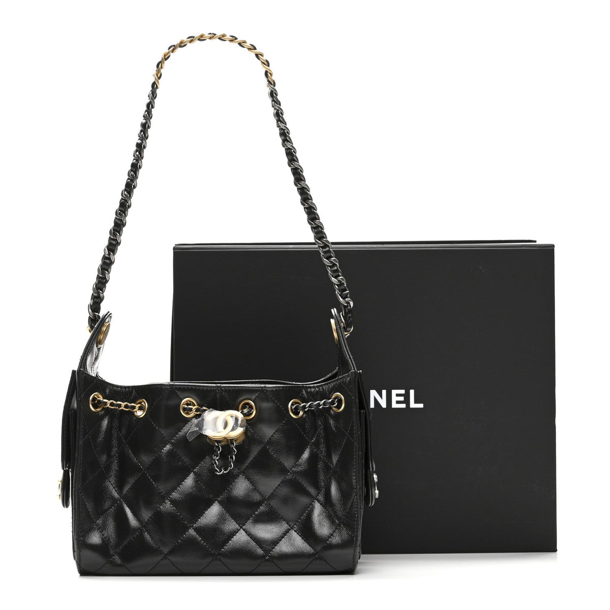 Mini Quilted Handbag - Black