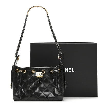Mini Quilted Handbag - Black