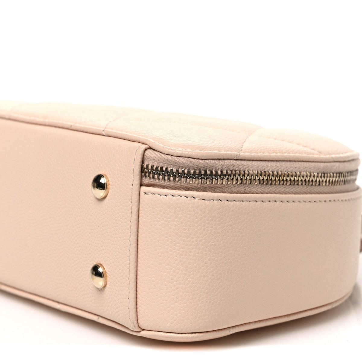 Quilted Calfskin Clutch Bag - Beige