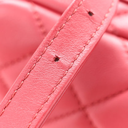Mini Quilted Calfskin Backpack - Red