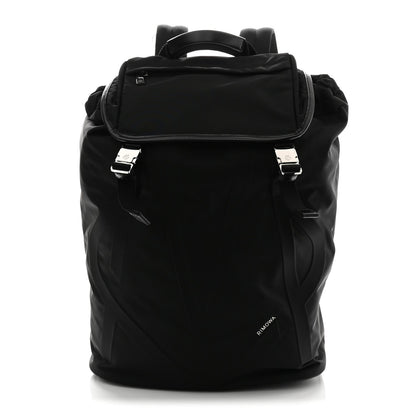 Calfskin Nylon Backpack - Black