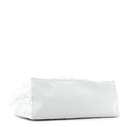 Small Quilted Calfskin Tote Bag - Light Blue