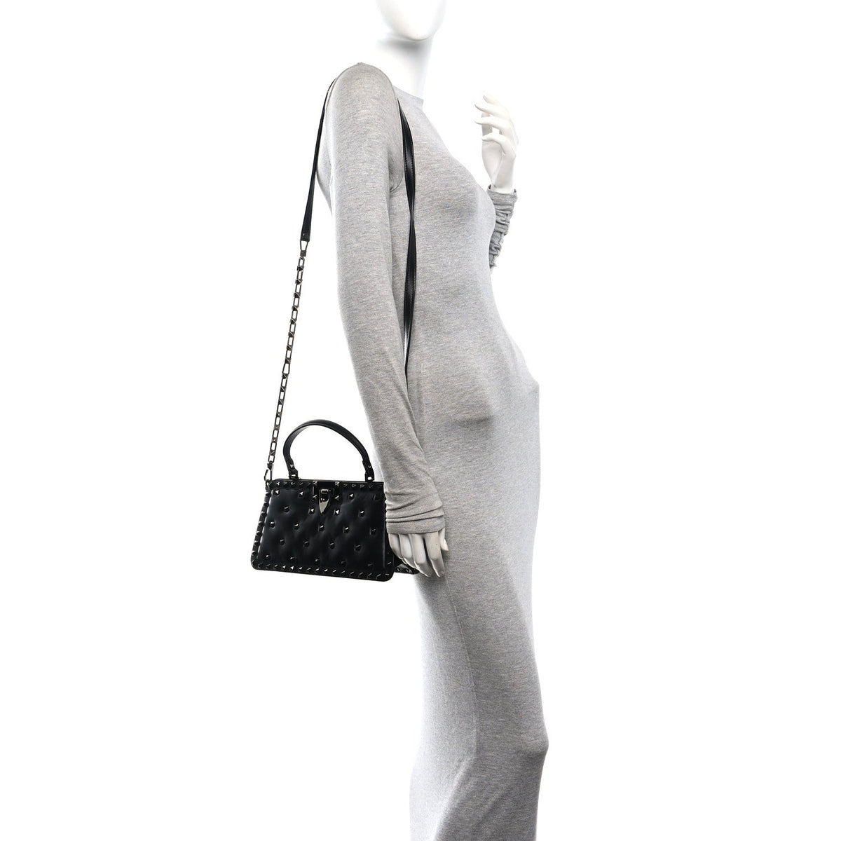 Nappa Shoulder Bag - Black