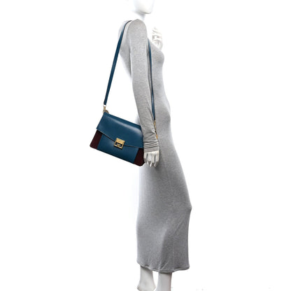 Medium Goatskin Suede Shoulder Bag - Blue