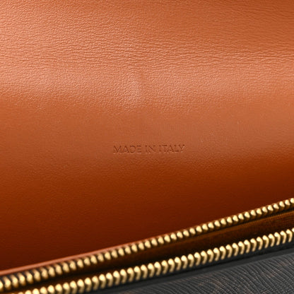 Lambskin Canvas Wallet Bag - Tan