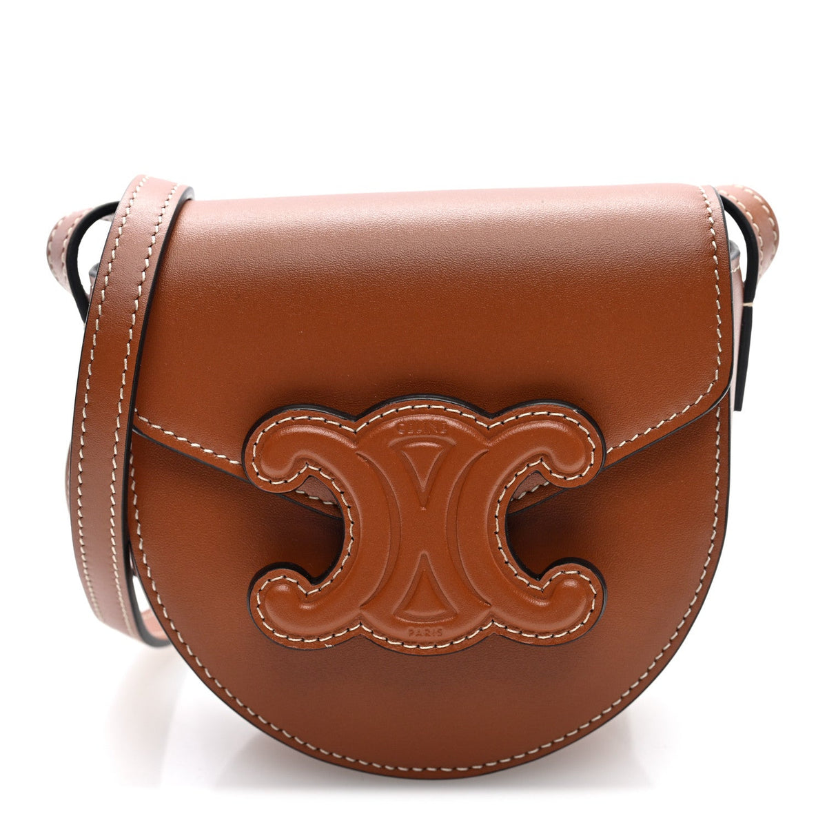 Mini Calfskin Crossbody Bag - Tan
