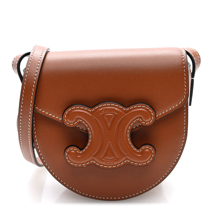 Mini Calfskin Crossbody Bag - Tan