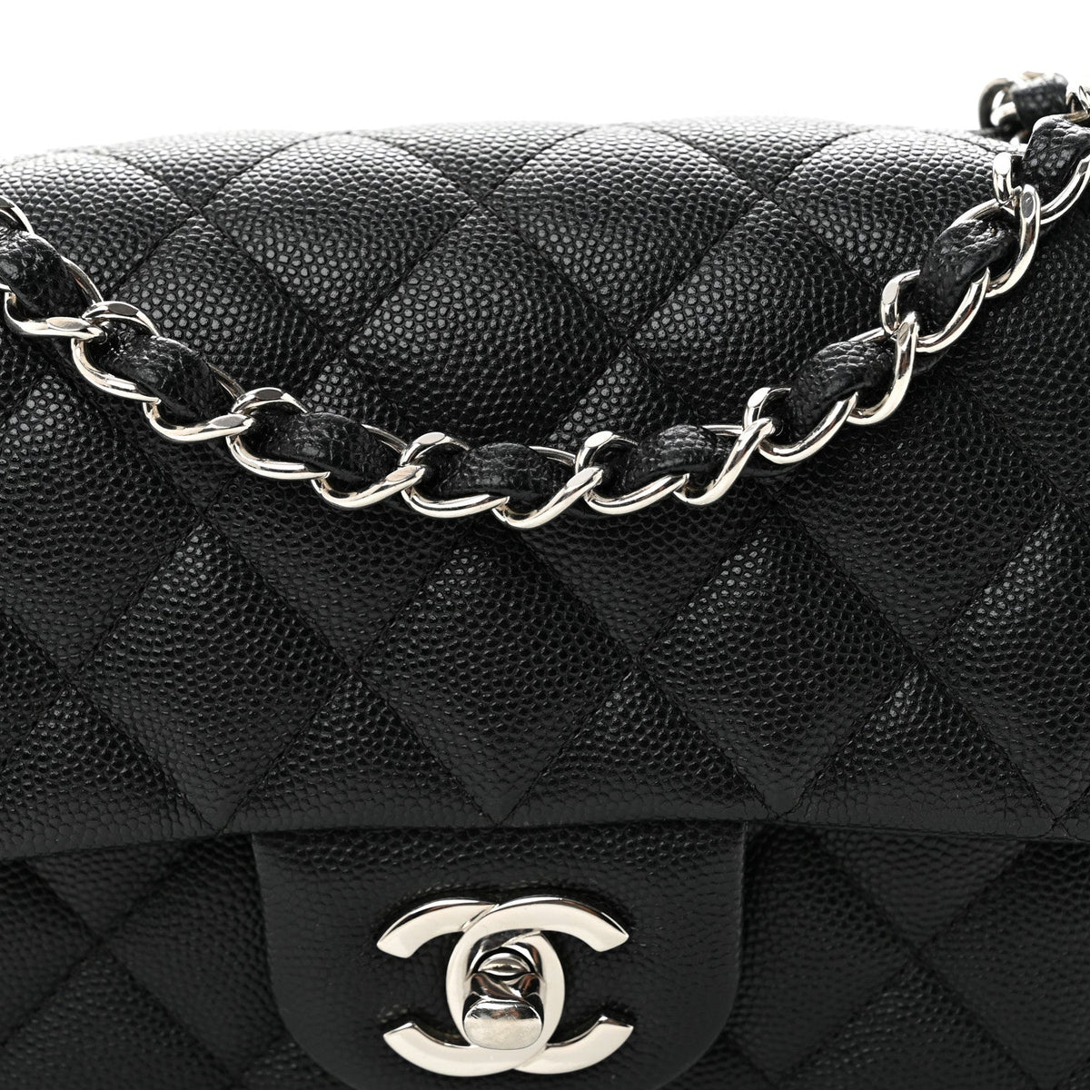 Mini Quilted Caviar Flap Shoulder Bag - Tan