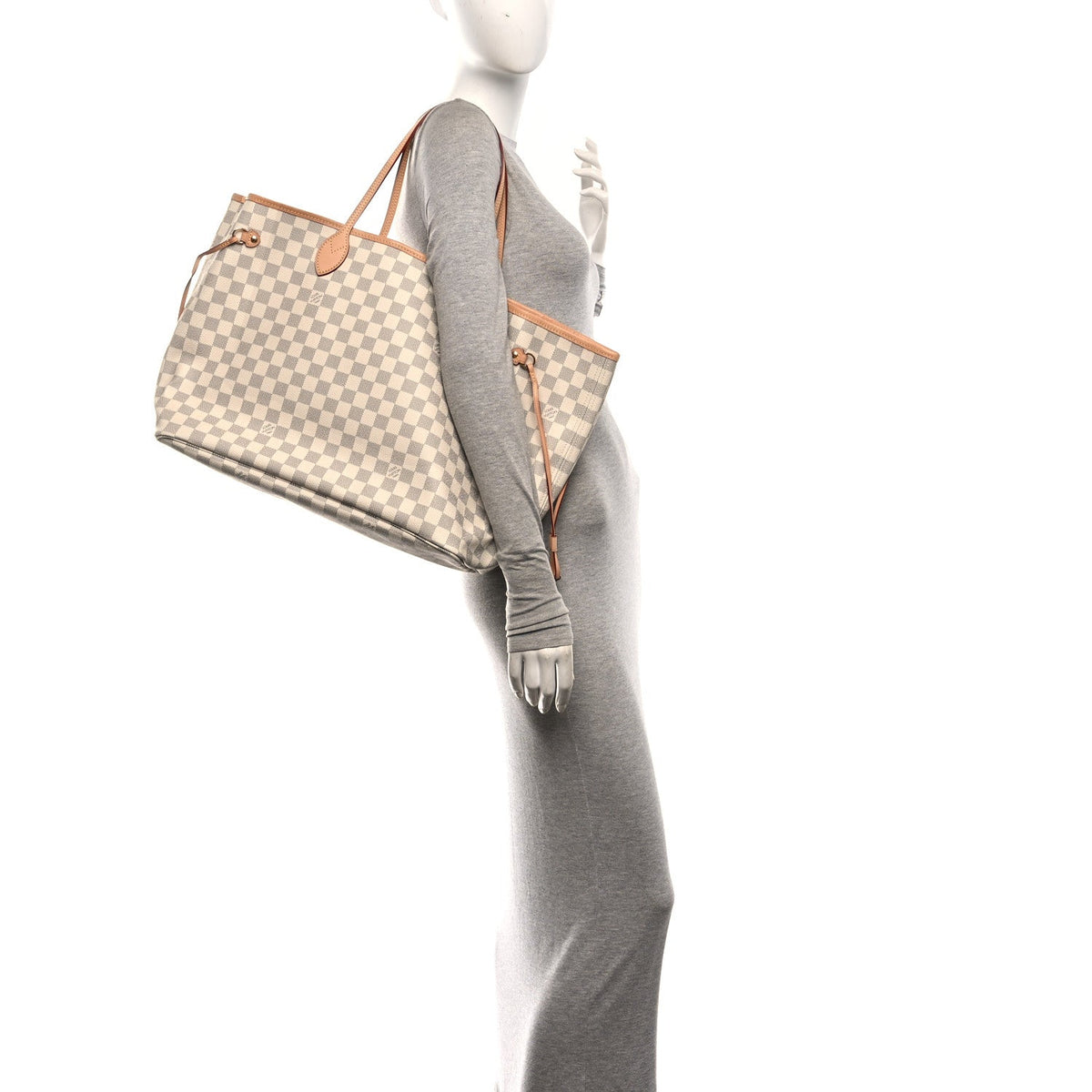 Damier Azur Neo Neverfull Gm Rose Baller Handbag