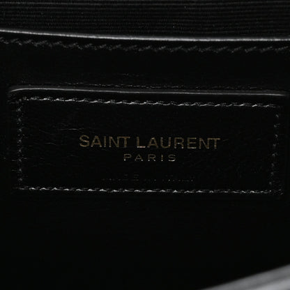 Medium Lambskin Satchel Bag - Black